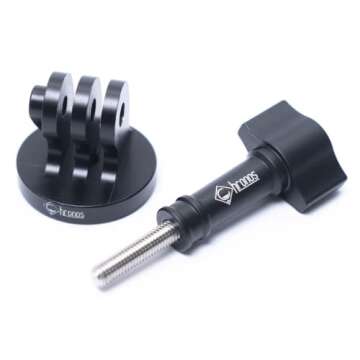 CHRONOS Aluminum Alloy CNC Metal GoPro Tripod Adapter Mounts/Monopod Mount with Aluminum CNC Thumb Screw for Go Pro Cameras, DJI Osmo Action, & Insta 360 One. Great for attachments and Clamps
