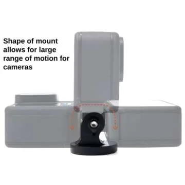 CHRONOS Aluminum Alloy CNC Metal GoPro Tripod Adapter Mounts/Monopod Mount with Aluminum CNC Thumb Screw for Go Pro Cameras, DJI Osmo Action, & Insta 360 One. Great for attachments and Clamps