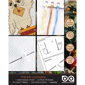 Hedwig The Owl Embroidery Kit - Cross Stitch Bookmark