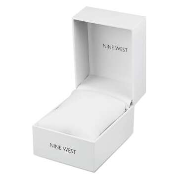 Nine West Women's Floral Dial Mesh Bracelet Watch