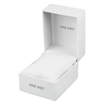 Nine West Women's Floral Dial Mesh Bracelet Watch