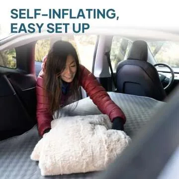 LOSTHORIZON Tesla Camping Air Mattress with Foam, Self Inflating Sleeping Pad, 4.5" Thick, with Pump Sack, Model Y