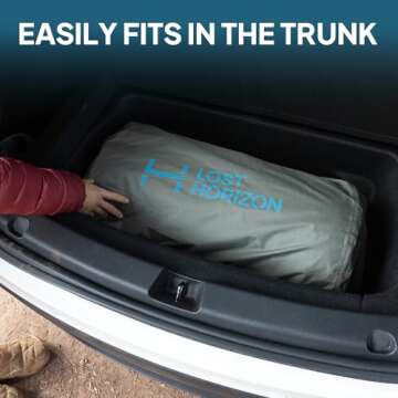 LOSTHORIZON Tesla Camping Air Mattress with Foam, Self Inflating Sleeping Pad, 4.5" Thick, with Pump Sack, Model Y