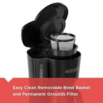 BLACK+DECKER CM0700BZ 4-in-1 5-Cup Coffee Station Coffeemaker, Black