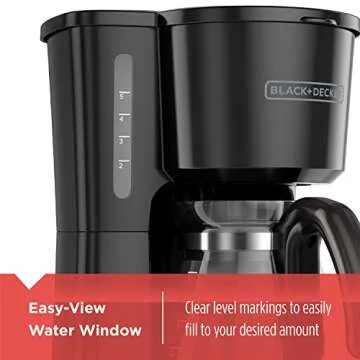 BLACK+DECKER CM0700BZ 4-in-1 5-Cup Coffee Station Coffeemaker, Black