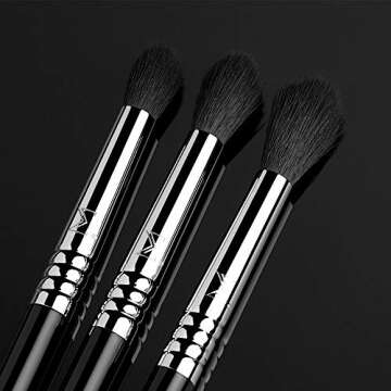 Sigma Beauty Deluxe Blending Brush Set – Professional Grade Eyeshadow Brush Set with 9 Full Size Blending Brushes Featuring Extra Soft Fibers for Precise, Controlled, & All-Over Eyeshadow Blending