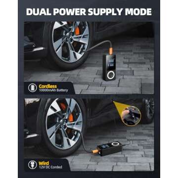 Cordless Tire Inflator Portable Air Compressor 150 PSI