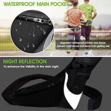 PYFK Running Belt Hydration Waist Pack for Easy Access and Safety