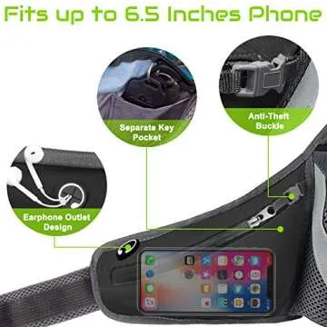 PYFK Running Belt Hydration Pack for Men and Women
