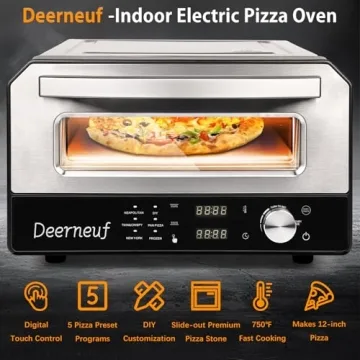 Electric Pizza Oven with 800°F Heat for Fast Cooking