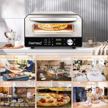 Electric Pizza Oven with 800°F Heat for Fast Cooking
