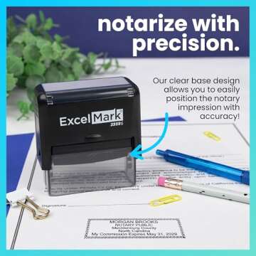 ExcelMark Self Inking Notary Stamp - North Carolina