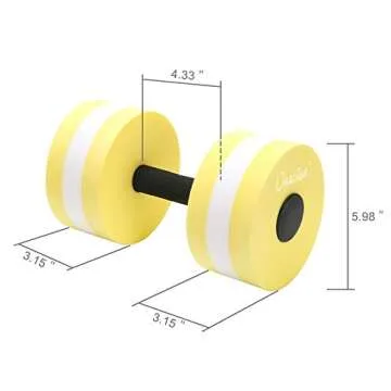 UNAOIWN Water weights Water Aerobics for Pool Fitness Exercise Lightweight Resistance Aquatic Dumbbe...