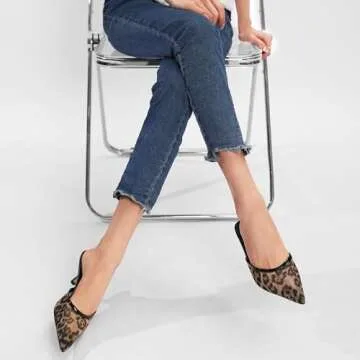 Stylish Riekhany Women Mesh Kitten Heels Mules for Any Occasion