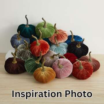 Navy Velvet Pumpkin Decor for Home and Weddings