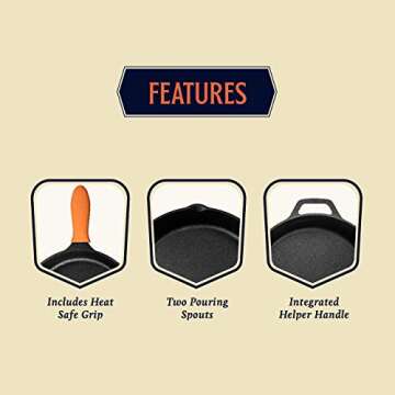 LEGEND COOKWARE Cast Iron Skillet with Lid | Large 12” Frying Pan with Glass Lid & Silicone Handle | Induction, Cooking, Sautéing & Grilling | Lightly Pre-Seasoned Cookware Gets Better with Use