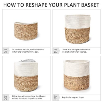 Mkono Cotton Rope Plant Basket Up to 10 Inch Pot