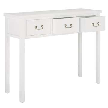 SAFAVIEH Home Collection Cindy Farmhouse White 3-Drawer Console Table
