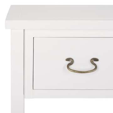 SAFAVIEH Home Collection Cindy Farmhouse White 3-Drawer Console Table