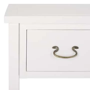 SAFAVIEH Home Collection Cindy Farmhouse White 3-Drawer Console Table