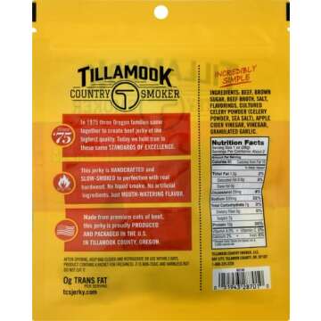 Tillamook Old Fashioned Beef Jerky - Smoked Premium Snack