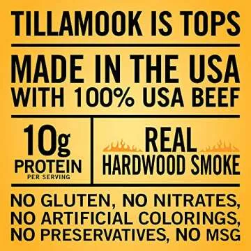 Tillamook Old Fashioned Beef Jerky - Smoked Premium Snack