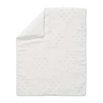 Sweet Jojo Designs Boho Dot Baby Boy Girl Nursery Crib Bedding Set - 4 pieces - Ivory Beige Cream Off White Bohemian Shabby Chic Modern Luxury Farmhouse Geometric Pom Pom Tufted Minimalist Neutral