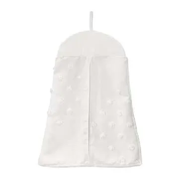 Sweet Jojo Designs Boho Dot Baby Boy Girl Nursery Crib Bedding Set - 4 pieces - Ivory Beige Cream Off White Bohemian Shabby Chic Modern Luxury Farmhouse Geometric Pom Pom Tufted Minimalist Neutral