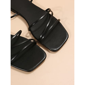 GORGLITTER Women's Lace Up Flat Sandals for Summer Style