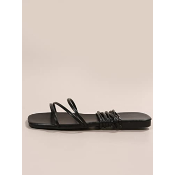 GORGLITTER Women's Lace Up Flat Sandals for Summer Style