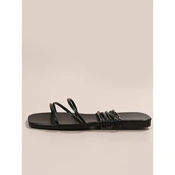 GORGLITTER Women's Lace Up Flat Sandals for Summer Style