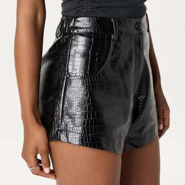 Stylish Croc Stamped Mini Shorts for Women