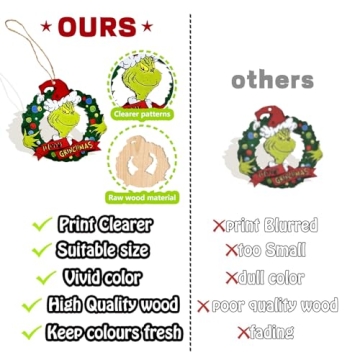 Wooden Christmas Tree Ornaments - 24 Unique Designs for Holiday Cheer