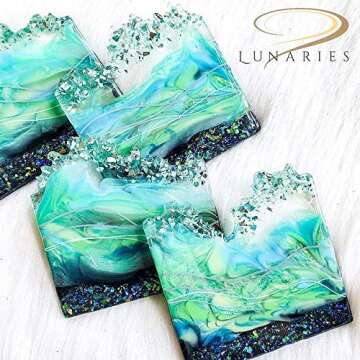 RESINWORLD Silicone Coaster Molds for Unique Resin Art