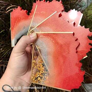 RESINWORLD Silicone Coaster Molds for Unique Resin Art