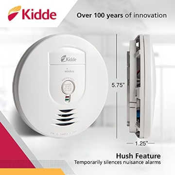 Kidde Wireless Smoke Detector - Battery Operated Safety Alarm