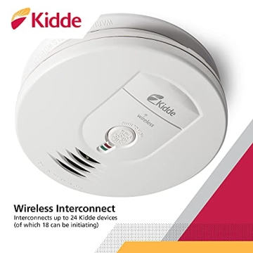 Kidde Wireless Smoke Detector - Battery Operated Safety Alarm