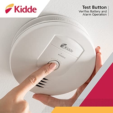 Kidde Wireless Smoke Detector - Battery Operated Safety Alarm