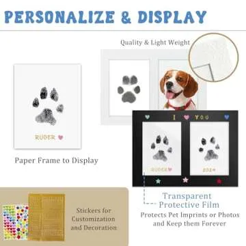 MYPAWLETS Inkless Pet Paw Print Kit,Clean Touch Ink Pad for Dog Paw Prints,Mess-Free Paw Print Stamp Pad for Dogs Cats,Dog Nose Print Kit,Personalized Pet Lover,Dog Mom Gift-4M