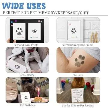 MYPAWLETS Inkless Pet Paw Print Kit,Clean Touch Ink Pad for Dog Paw Prints,Mess-Free Paw Print Stamp Pad for Dogs Cats,Dog Nose Print Kit,Personalized Pet Lover,Dog Mom Gift-4M