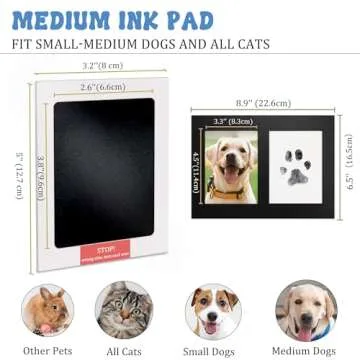 MYPAWLETS Inkless Pet Paw Print Kit,Clean Touch Ink Pad for Dog Paw Prints,Mess-Free Paw Print Stamp Pad for Dogs Cats,Dog Nose Print Kit,Personalized Pet Lover,Dog Mom Gift-4M