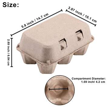 Vintage Egg Cartons 25 Pack for 6 Eggs Storage Solutions