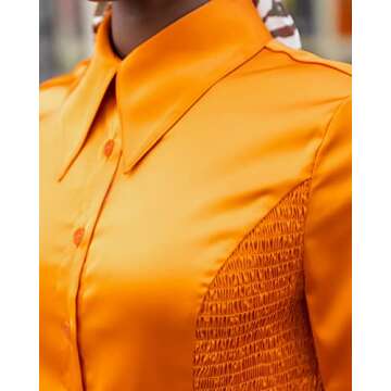 Stylish Burnt Orange Button Down Shirt for Women