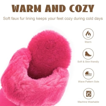 OOW Fuzzy Platform Slippers Cozy for Women in Pink