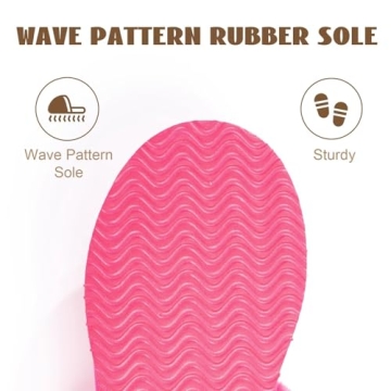 OOW Fuzzy Platform Slippers Cozy for Women in Pink