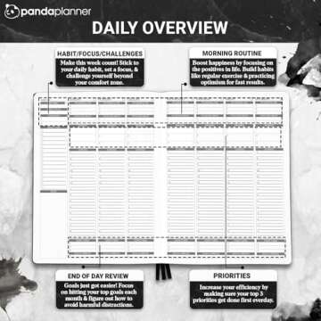 Panda Planner 2025 Undated Weekly Planner, Weekly To Do List Notebook with Habit Tracker - 8” x 11...