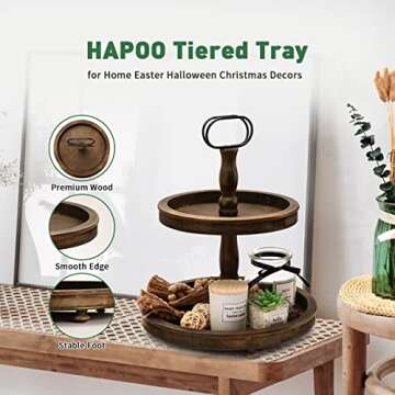 Stylish Tiered Tray Stand for Kitchen and Home Decor