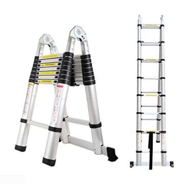 Bowoshen 16.5ft Telescoping Ladder Portable and Safe