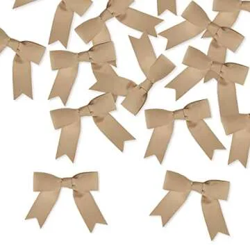 Meseey Grosgrain Ribbon Twist Tie Bows - 50 Pcs