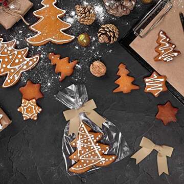 Meseey Grosgrain Ribbon Twist Tie Bows - 50 Pcs